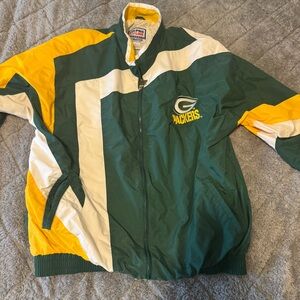 Vintage 90s Starter Pro Line NFL Green Bay Packers XXL Full Zip Jacket With Flaw